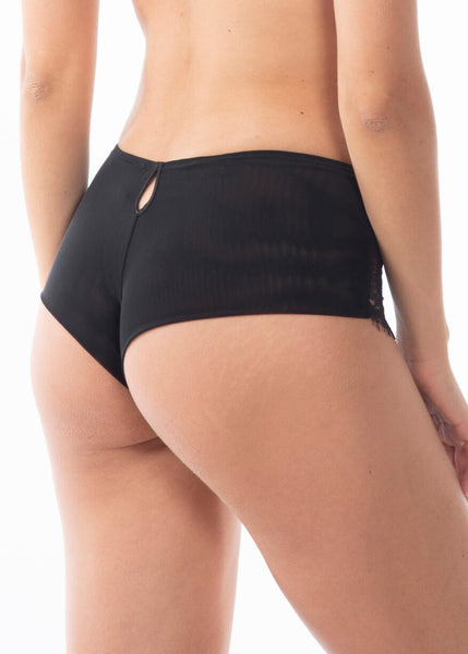 VALERY Panty Shorts SHORTS PRESTIGE schwarz Wimpernspitze Netzstoff