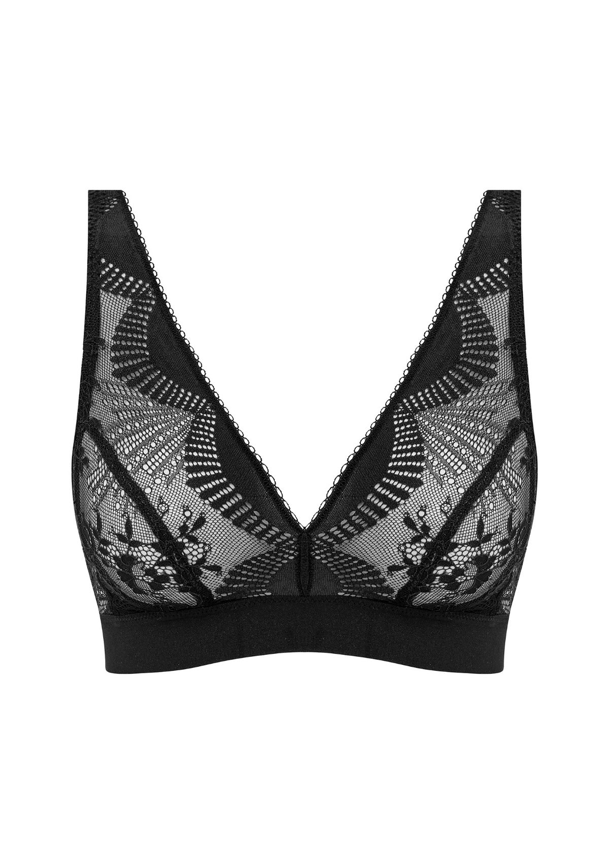 Wacoal Bustier SENSU LACE schwarze Spitze bis Cup E