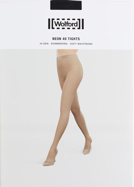 Wolford Feinstrumpfhose NEON TIGHTS schwarz 40 DEN soft waistband