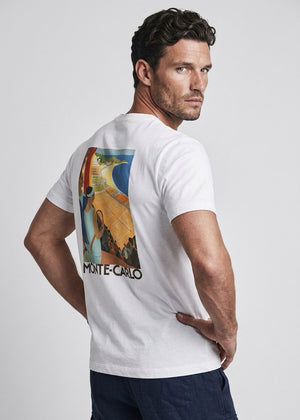 Zeybra T-Shirt STAMPA weiß mit Monte Carlo Tennis Print