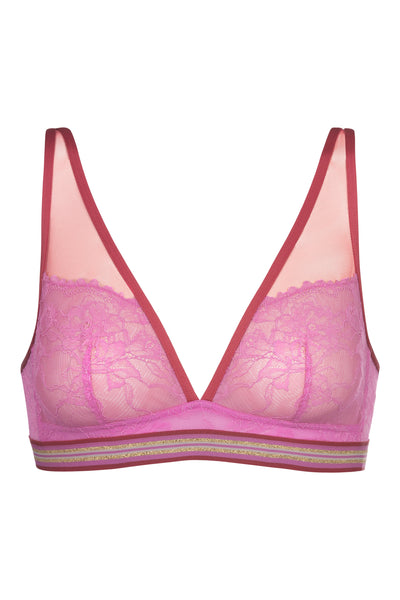 Mey Triangel-Bustier POETRY STYLE pink florale Spitze Mesh breites Unterbrustband