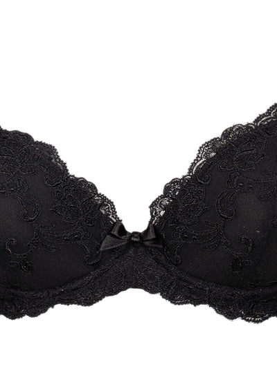 Ambra Push-up BH PLATINUM FASHION schwarz Spitze herausnehmbare Polster