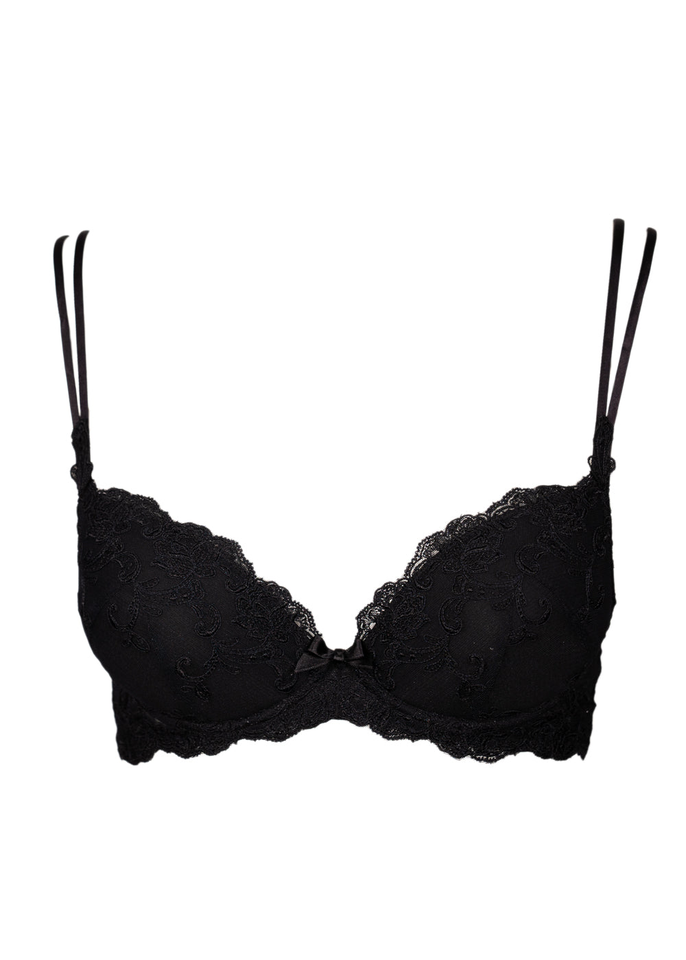 Ambra Push-up BH PLATINUM FASHION schwarz Spitze herausnehmbare Polster