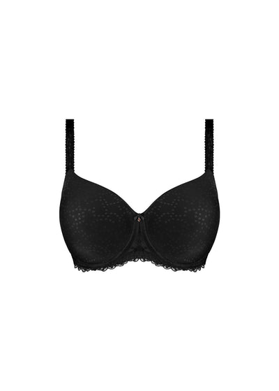 Fantasie Spacer BH ANA REBECCA in schwarz mit glatten Cups und Rautenspitze