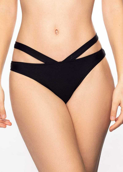 Antigel Bikinislip LA CHIQUISSIMA schwarz mit Taillenbändern