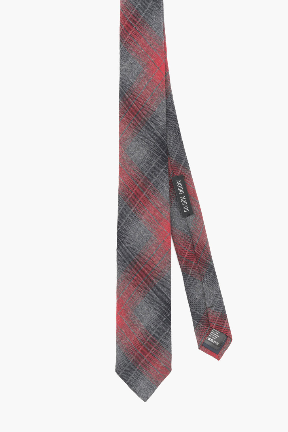 Antony Morato Krawatte im Karomuster in schwarz rot grau