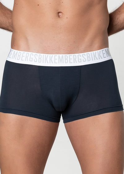 Bikkembergs Boxer COMFORT COTTON blau mit weiß silbernem Logobund