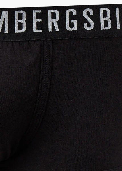 Bikkembergs Boxershort KUTRO schwarz Baumwolle schwarz weißer Logobund