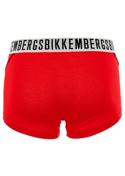 Bikkembergs Boxershorts PUPINO rot Stretch-Baumwolle schwarze Kontrastnähte