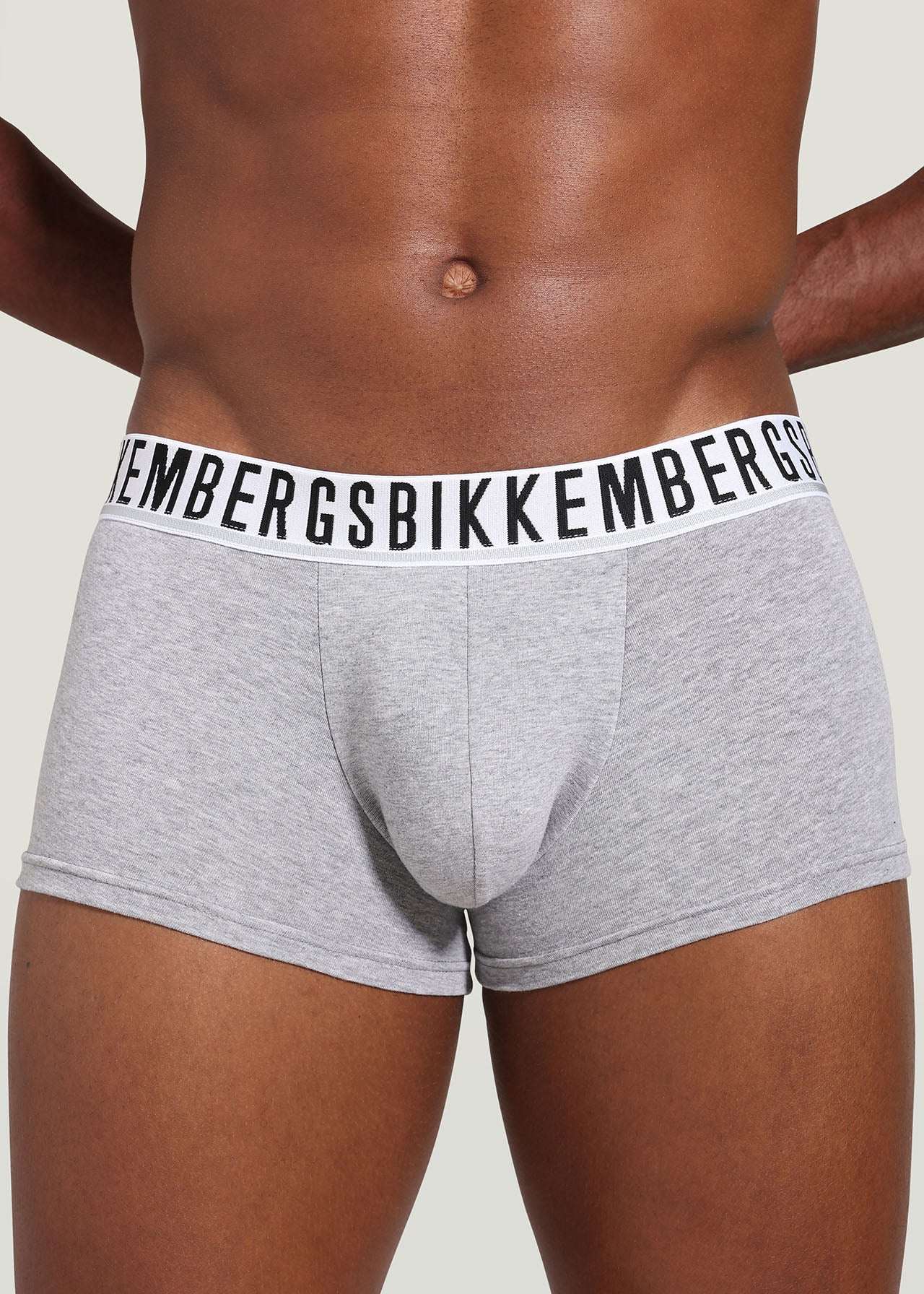 Bikkembergs Boxershorts grau-melange aus Strech-Baumwolle mit Logobund