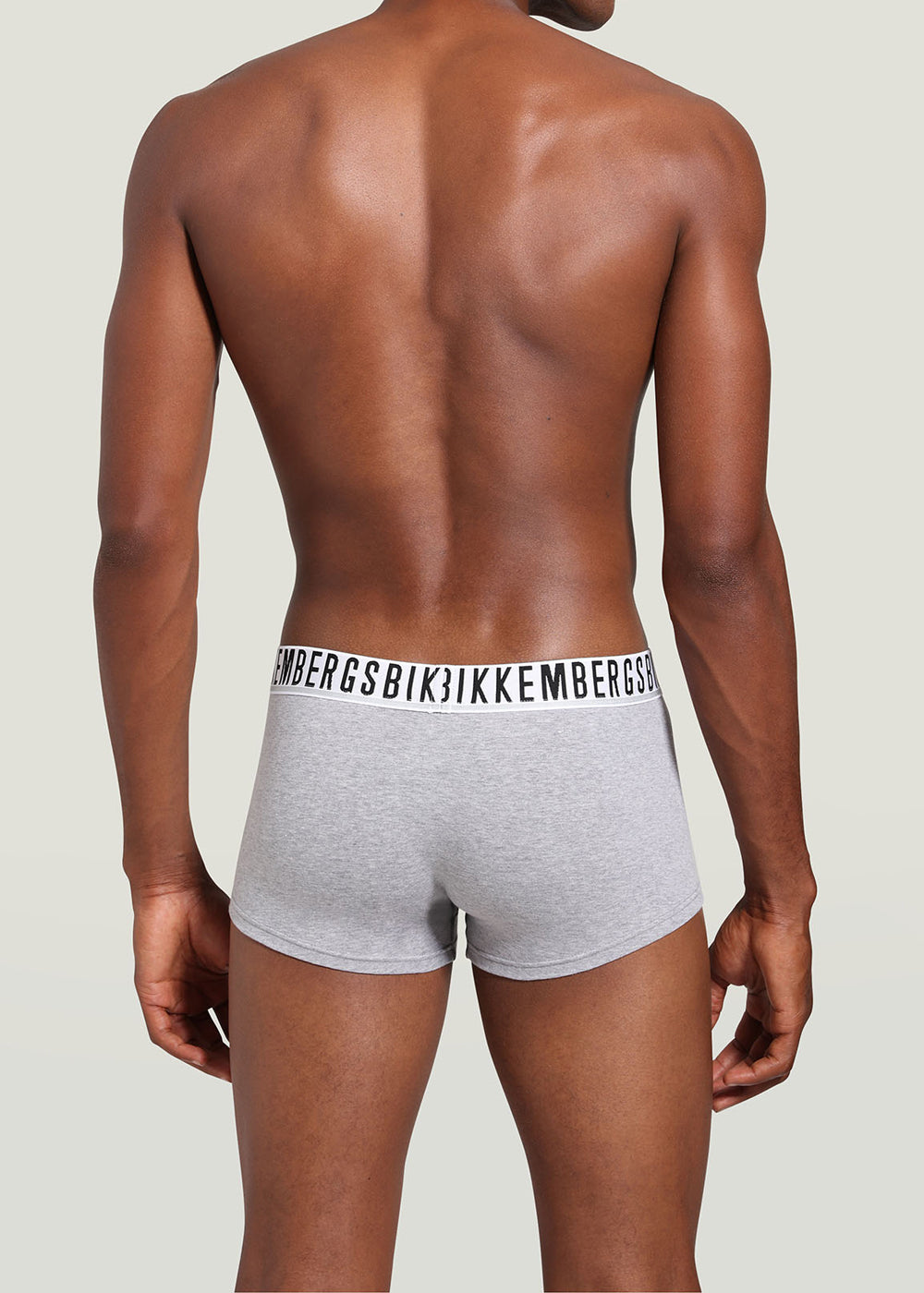 Bikkembergs Boxershorts grau-melange aus Strech-Baumwolle mit Logobund