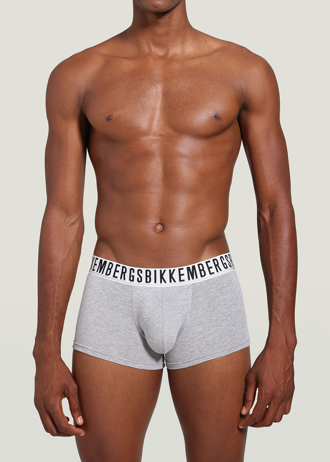 Bikkembergs Boxershorts grau-melange aus Strech-Baumwolle mit Logobund