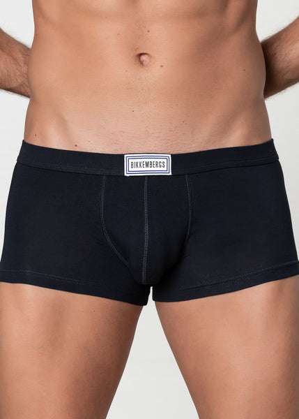 Bikkembergs Boxershorts schwarz aus Strech-Baumwolle mit weißem Label