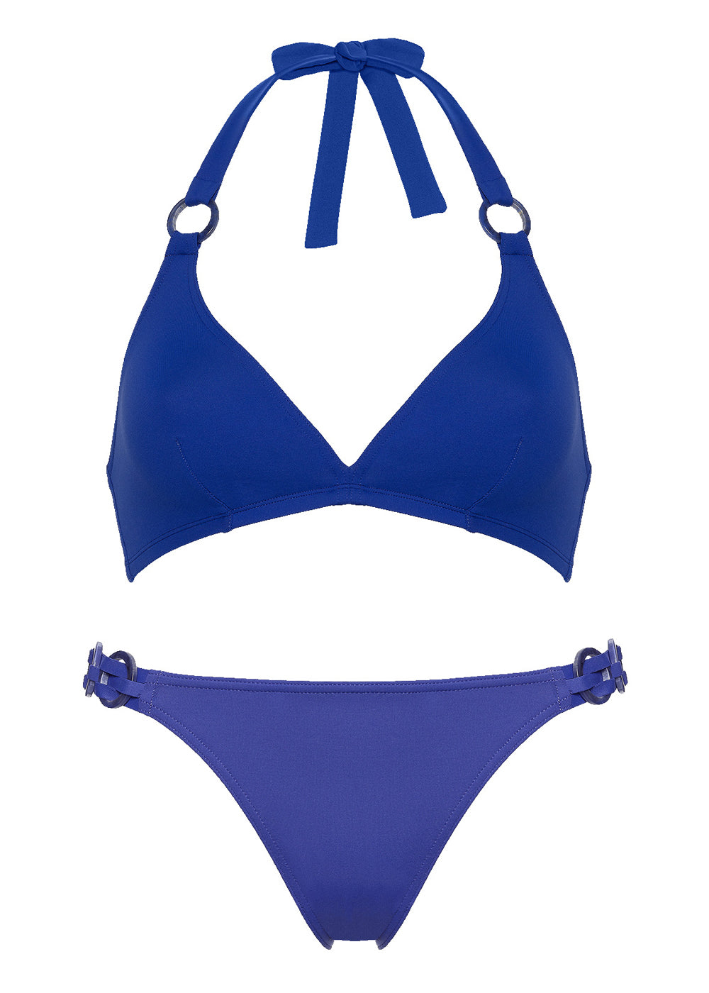 ERES Neckholder Bikini FREGATE LANDE NOMADE azurblau mit Hornringen