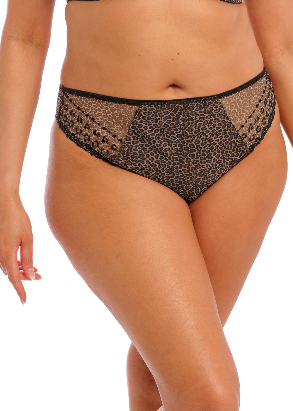 Elomi breiter String MATILDA aus Mesh mit Leoparden-Muster