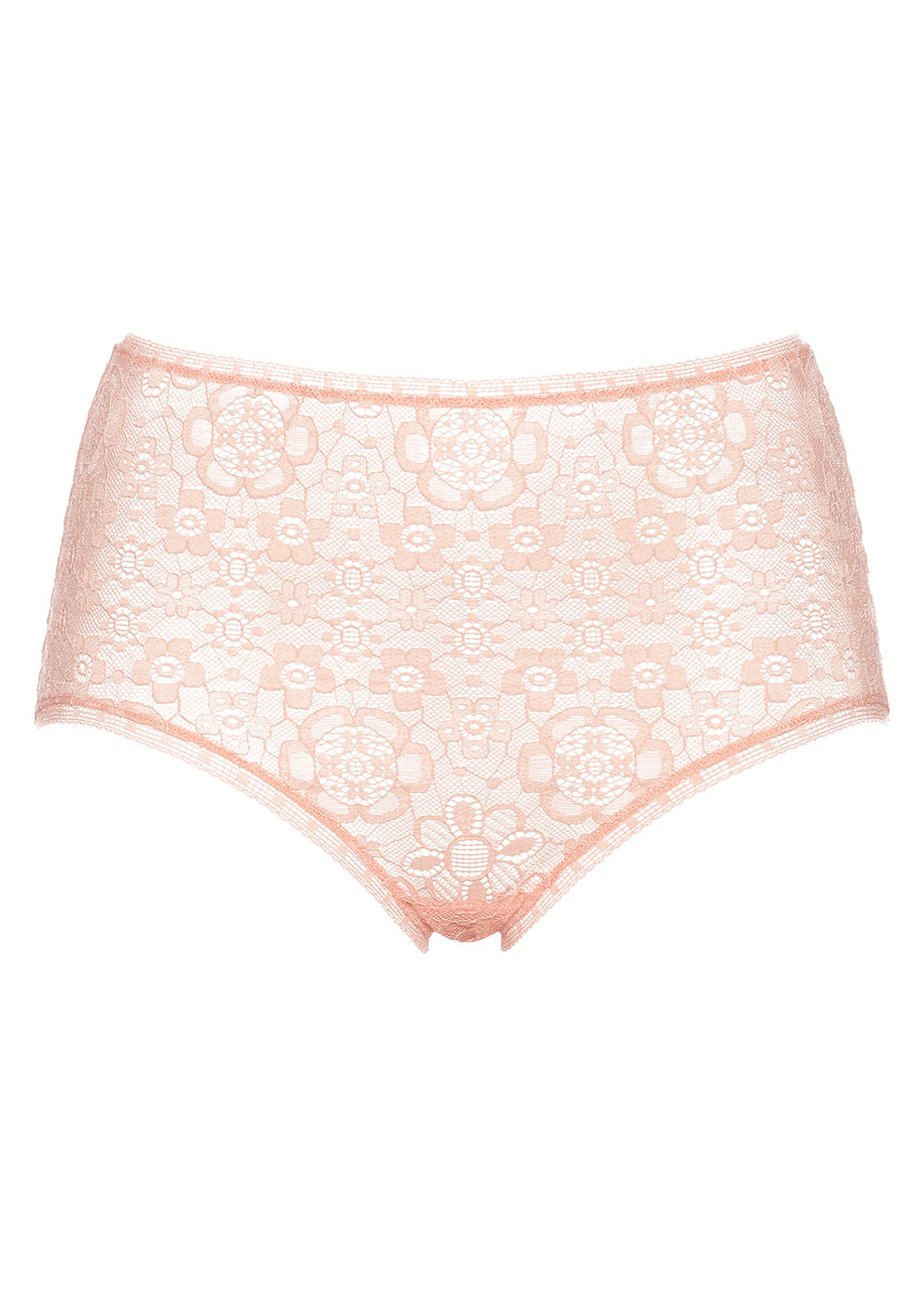 Eres High-Waist Slip PAILLE apricot transparente Spitze mit stilisierten Blumen