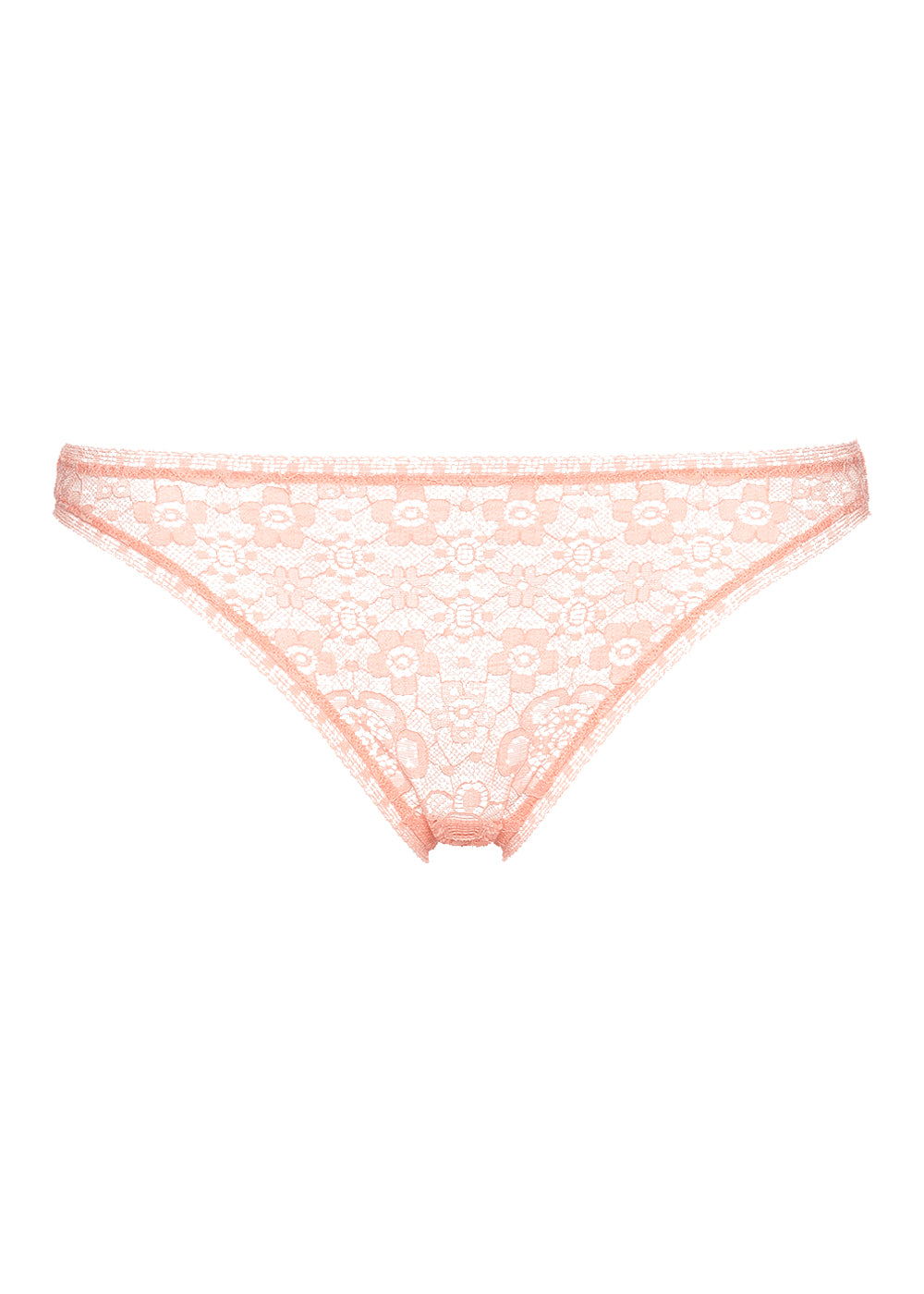 Eres String FRIVOLE apricot transparente Spitze mit stilisierten Blumen