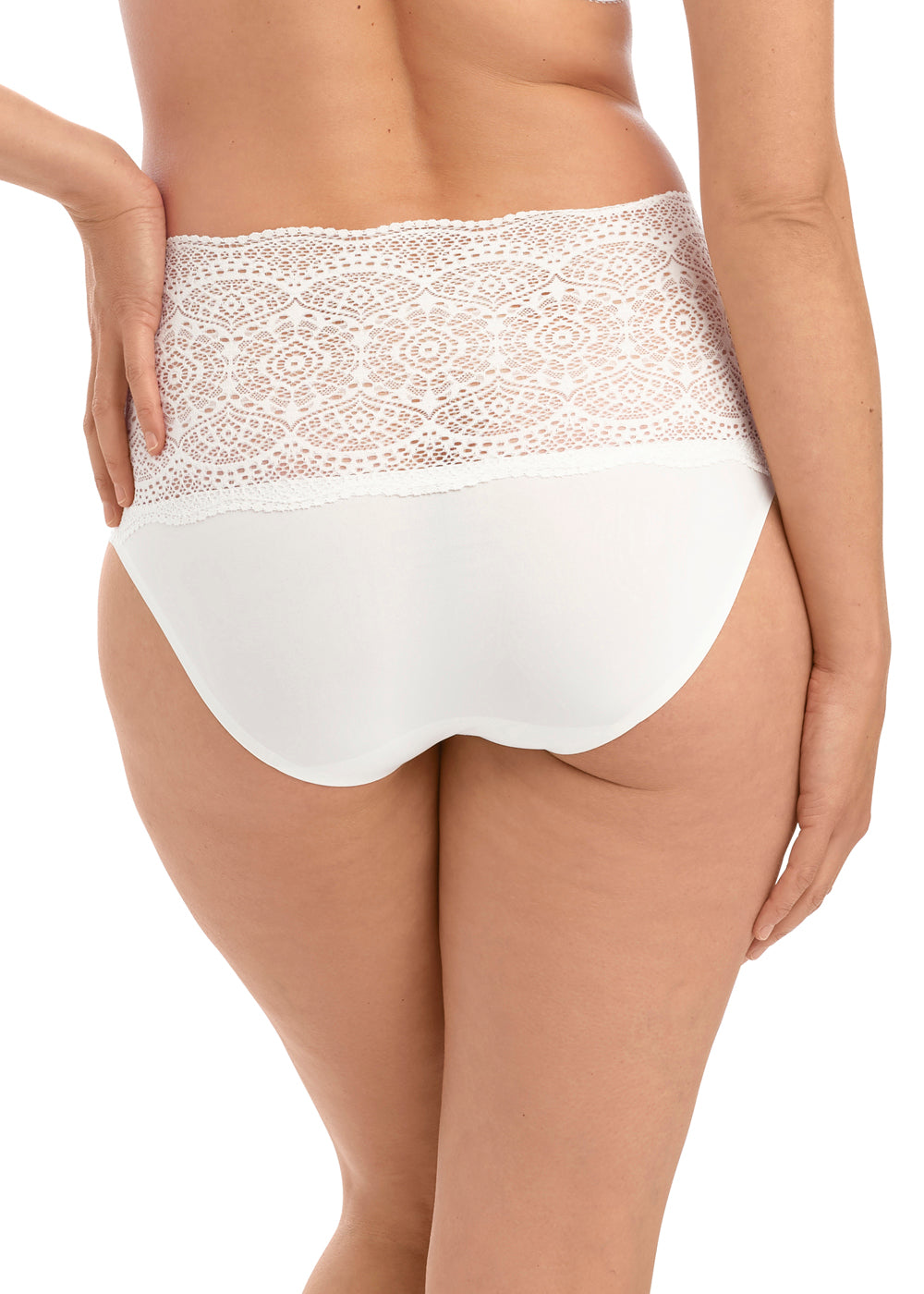 Fantasie Slip LACE EASE in weiß nahtlos taillenhoch mit Stretch-Spitze