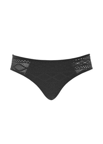 Freya Bikinihose SUNDANCE schwarz Häkeloptik seitlich transparent