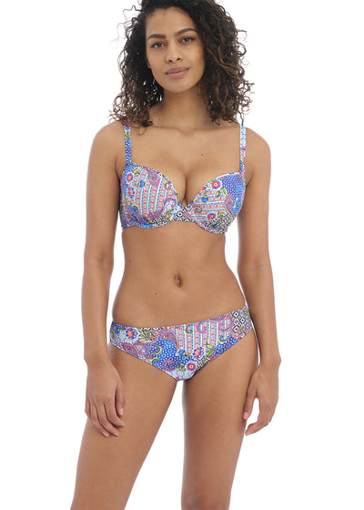 Freya gemoldetes Bikinioberteil Freya BOHO BREEZE DECO in blau mit rot weißem Muster