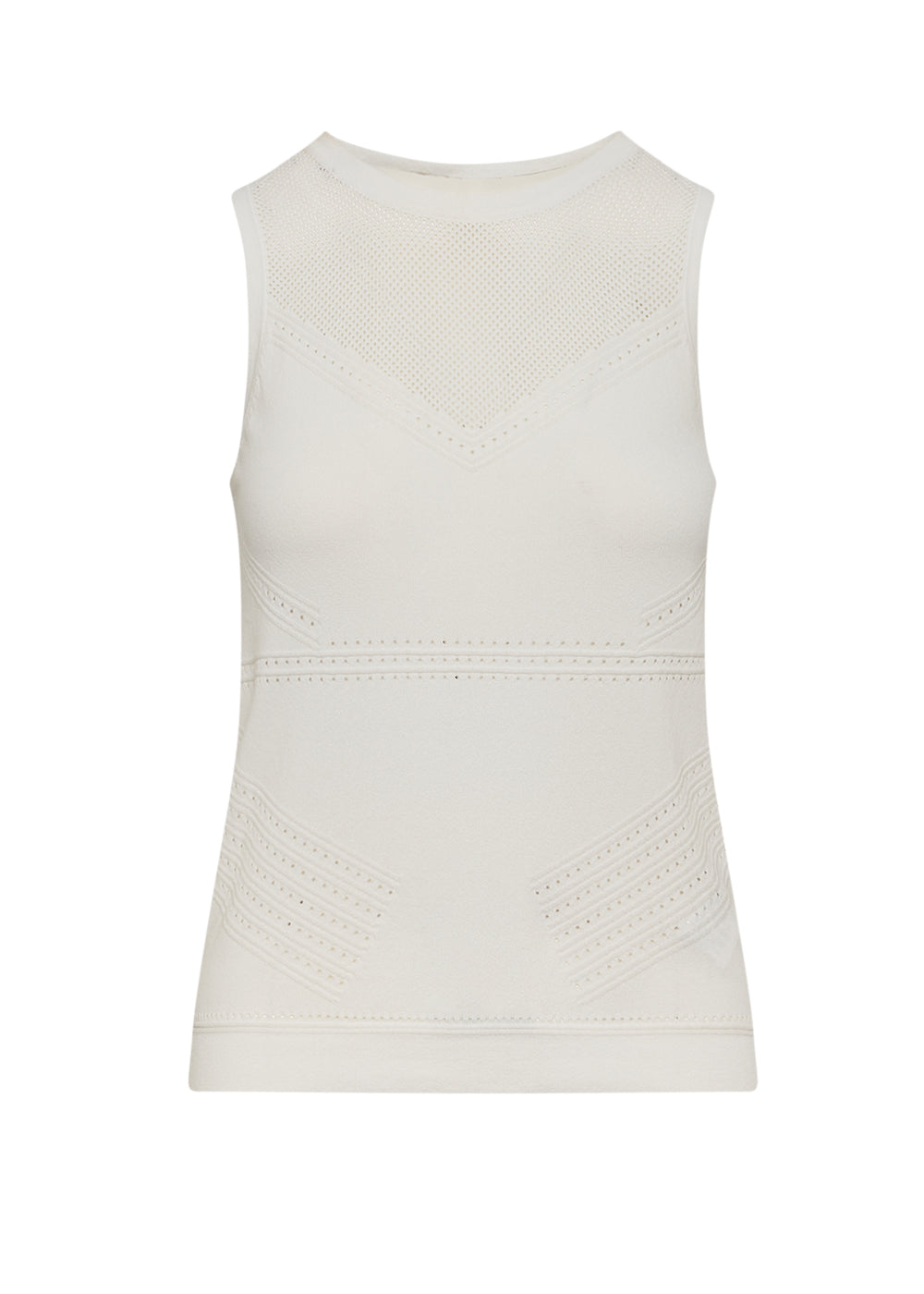 HIGH Tanktop OFFSIDE weiß Nylon-Strick Reliefmuster