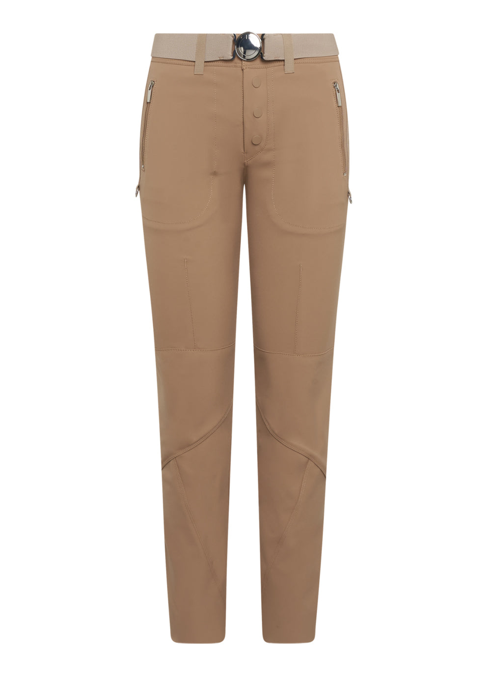 High Hose WAYWARD in beige aus mattem High-Tech-Material mit hoher Taille