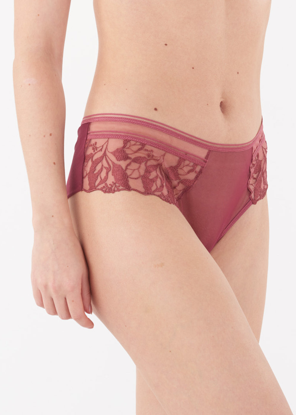 Maison Lejaby Panty SIN altrosa mit zierlicher Spitzenstickerei