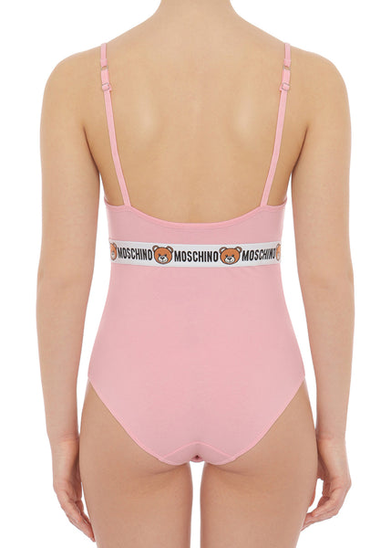 Moschino Body UNDERBEAR rosa weiß-schwarzes Logoband mit Teddybären