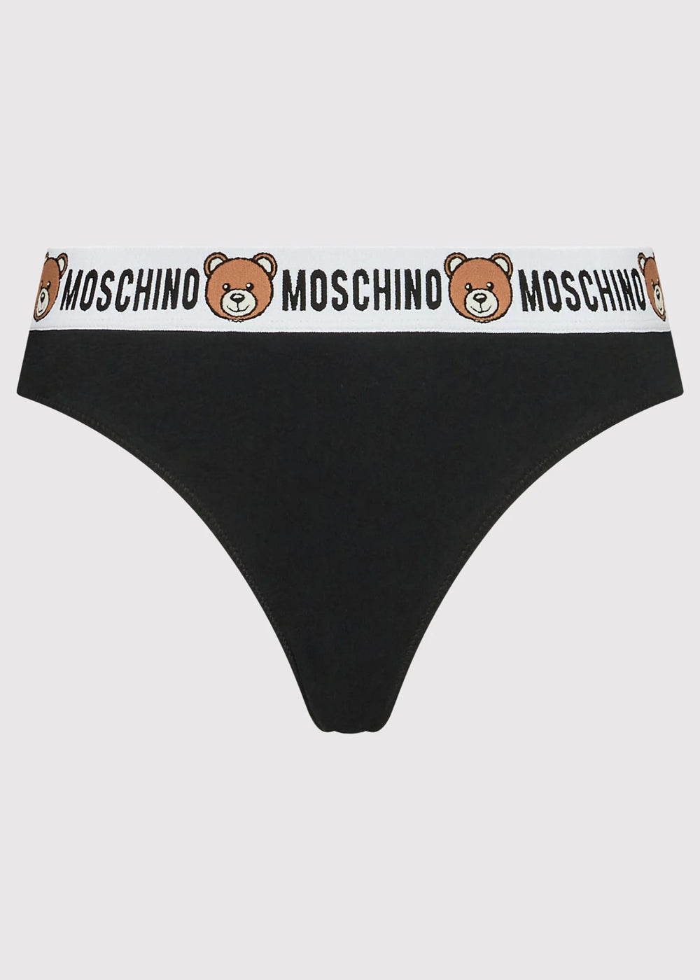 Moschino Brasilian-Slip UNDERBEAR schwarz mit Teddybär Logo Bund