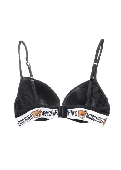 Moschino Pushup BH UNDERBEAR schwarz mit Teddybär Logo Bund