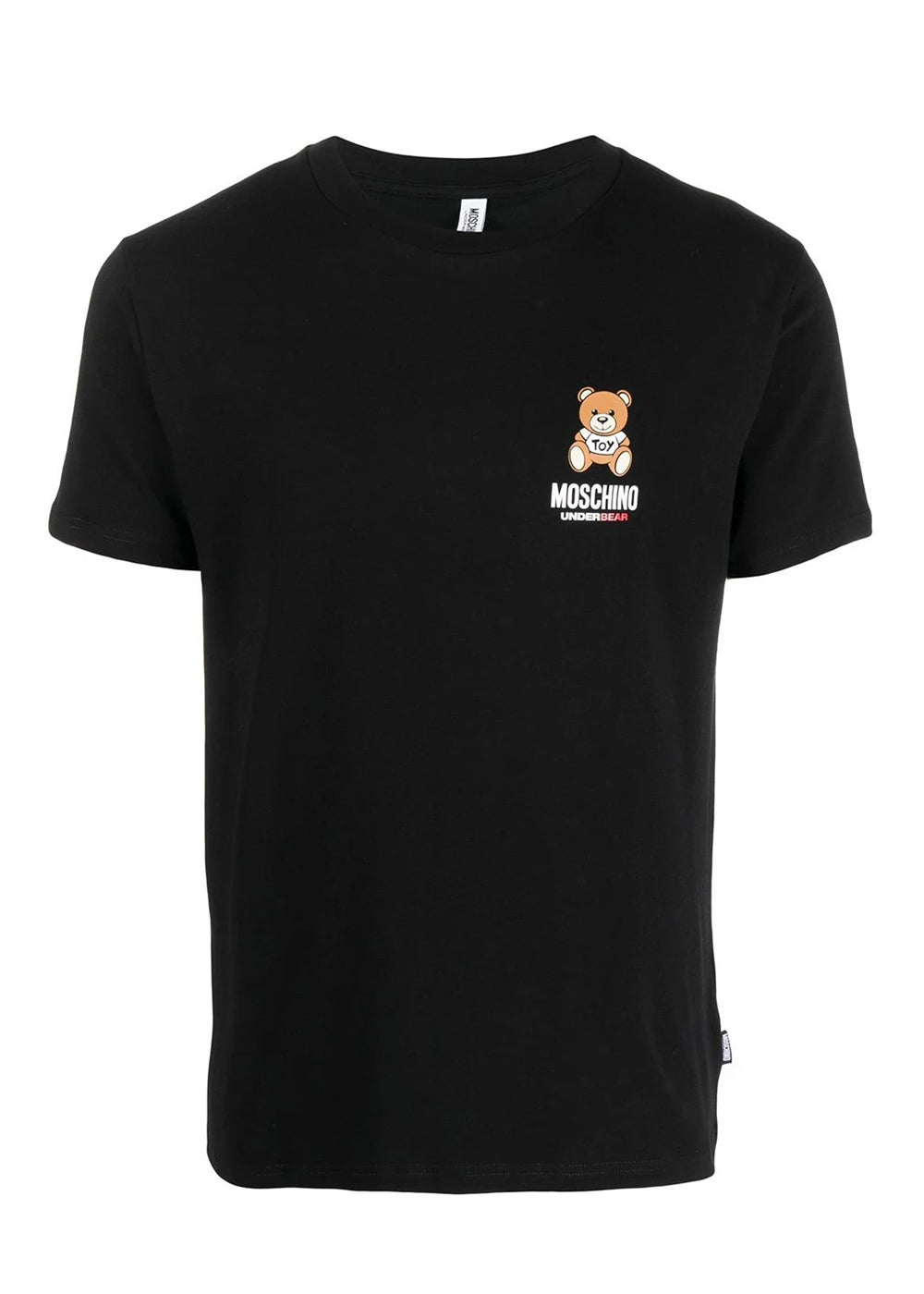 Moschino T-Shirt UNDERBEAR schwarz mit Teddybär auf der Brust