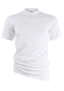 Novila American T-Shirt NATURAL COMFORT in weiß hochgeschlossen