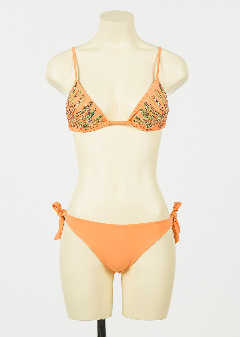 TWIN-SET Bikini-Set CANTALOUPE apricot Triangel Pailletten Multiway zum Binden