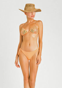 TWIN-SET Bikini-Set CANTALOUPE apricot Triangel Pailletten Multiway zum Binden